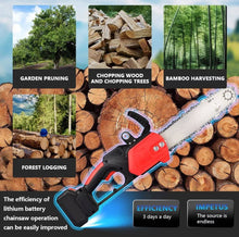 Load image into Gallery viewer, 12 Inch Cordless Chainsaw 21V, Brushless Electric Handheld Chain Saw with Battery &amp; Charger
