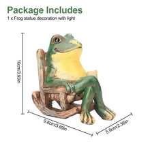 Load image into Gallery viewer, Frog Garden Statue with Light
