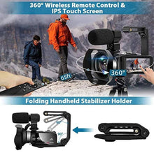 Load image into Gallery viewer, Video Camera Camcorder 4K WiFi 48MP Vlogging Camera for YouTube with Microphone
