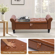 Load image into Gallery viewer, Storage Ottoman End of Bed Bench
