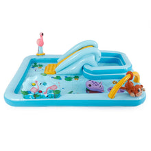 Load image into Gallery viewer, Inflatable Jungle Adventure Kiddie Pool with Sprayer, 96 x 78 x 28 Inch Kids Play Center
