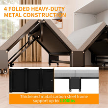Load image into Gallery viewer, Murphy Bed with Mattress, Folded Cabinet Bed 75" x 29" 4 Folded Cot, Desk Bed
