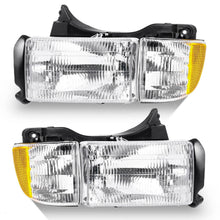 Load image into Gallery viewer, 1994-2002 Dodge Ram 1500 2500 3500 Chrome Headlights, Crystal Clear Lens Assembly, Left &amp; Right Side Pair, Direct OEM Fit

