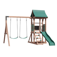 Load image into Gallery viewer, Swing Sets for Kids, Slide, Rock Wall &amp; Soft Cushion Swings for Backyard

