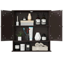 Load image into Gallery viewer, Wall Mounted Medicine Cabinet with Mirror, Black Bathroom Storage Cabinet for Vanity Organization
