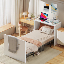 Load image into Gallery viewer, Murphy Bed with Mattress, Folded Cabinet Bed 75" x 29" 4 Folded Cot, Desk Bed
