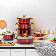 Load image into Gallery viewer, 12 Piece Cookware Set Nonstick Pots and Pans
