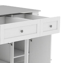 Load image into Gallery viewer, 60” Kitchen Island Large Rolling Islands with Storage Drawer Cabinet on Wheels
