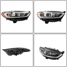 Load image into Gallery viewer, 2013-2016 Ford Fusion Chrome Headlight, Halogen Projector Crystal Clear Lens Assembly, Right Side (Passenger), Direct OEM Fit

