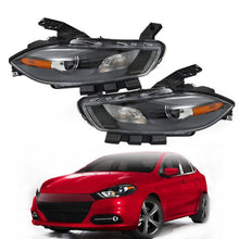 Load image into Gallery viewer, 2013 to 2016 Dodge Dart Halogen Headlights, Projector Beam Lens Assembly, Left Driver &amp; Right Passenger Side Pair, Direct OEM Fit
