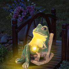 Load image into Gallery viewer, Frog Garden Statue with Light
