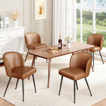 Load image into Gallery viewer, Curved Back Leather Dining Chairs
