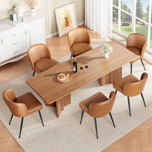 Load image into Gallery viewer, Curved Back Leather Dining Chairs

