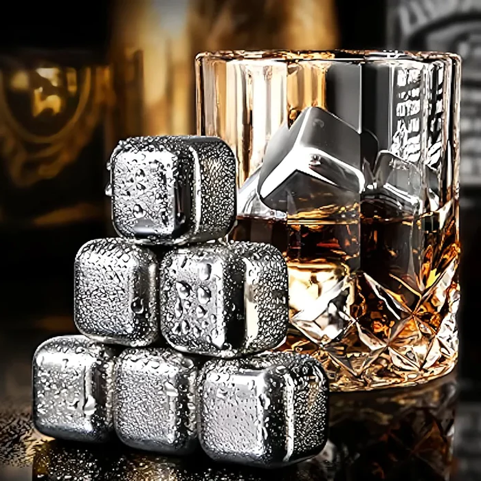 Metal Reusable Beverage Chiller Cubes - Set of 8 Pieces