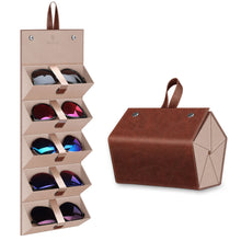 Load image into Gallery viewer, Multi Compartment Folding Eye Glasses Travel Organizer Hard Case
