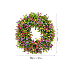 Load image into Gallery viewer, Colorful Front Door Spring Summer Faux Flower Floral Wreath
