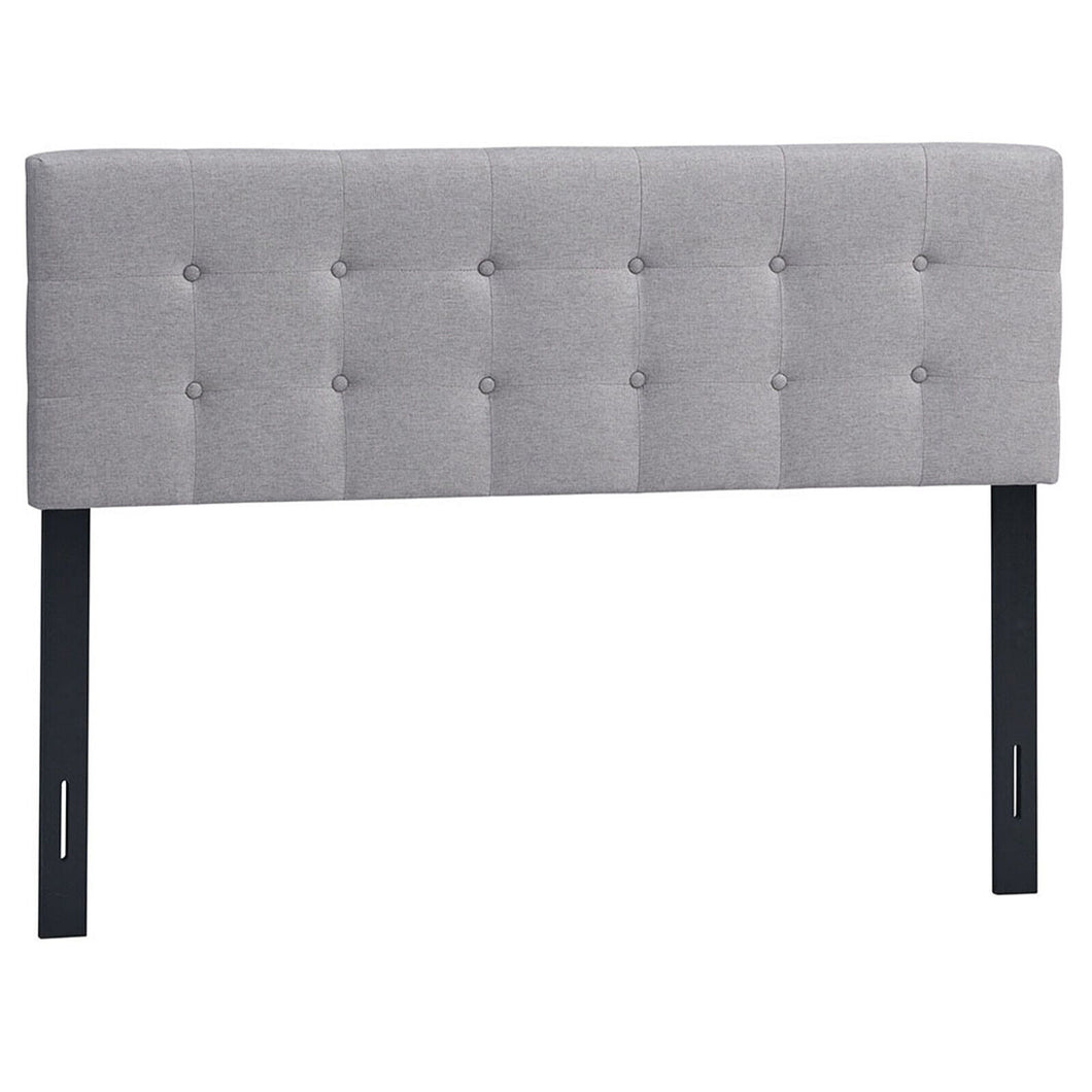 Full Queen Sized Modern Tufted Fabric Covered Head Board