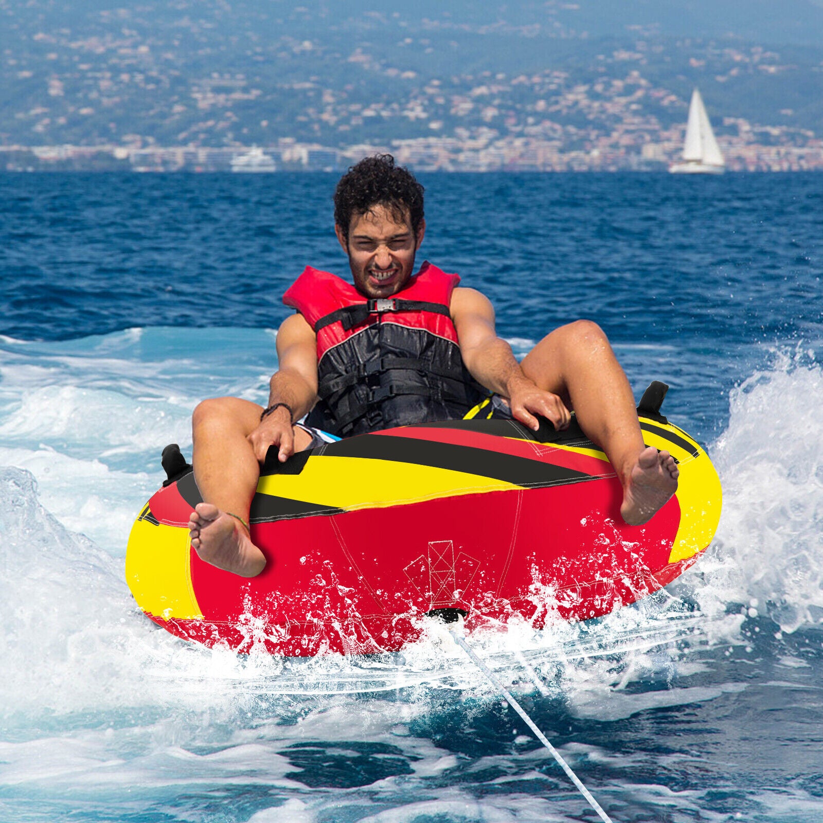 Large Inflatable Boat Jet Ski Towable Floating Swimming Tube – Until ...
