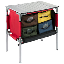 Load image into Gallery viewer, Portable Folding Camping Storage Cabinet Kitchen Prep Table

