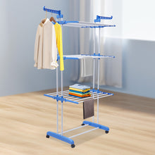 Load image into Gallery viewer, Folding Indoor / Outdoor Metal Clothes Laundry Hanging Drying Rack
