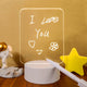 Illuminated Dry Erase Acrylic Memo Whiteboard LED Lamp Display