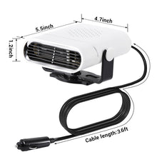Load image into Gallery viewer, AutoWarm 12V Portable Car Heater Window Defroster
