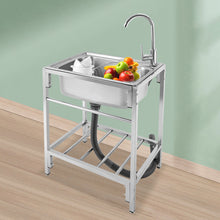 Load image into Gallery viewer, Large Stainless Steel Freestanding Laundry Room Utility Sink
