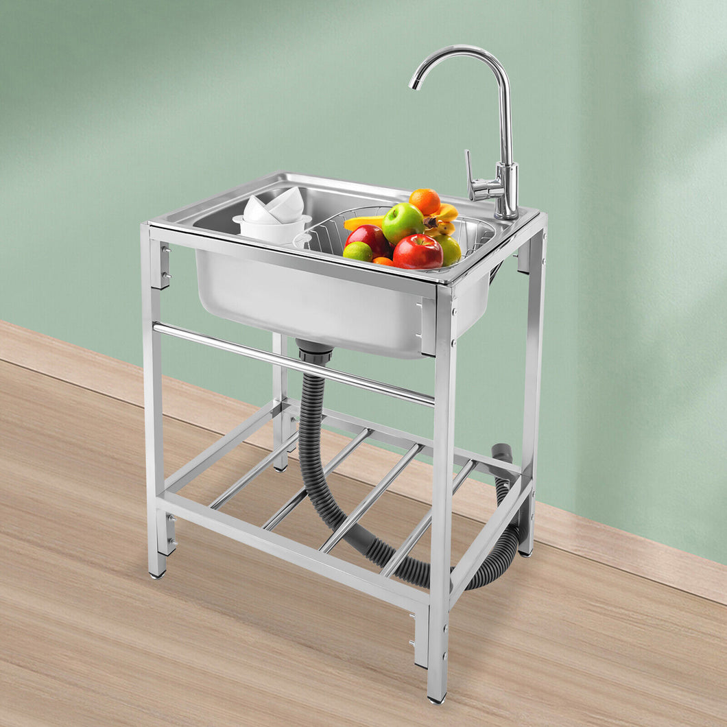 Large Stainless Steel Freestanding Laundry Room Utility Sink