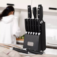 Load image into Gallery viewer, Knife Block with Knives and Sharpener
