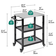 Load image into Gallery viewer, Kitchen Prep Table On Wheels
