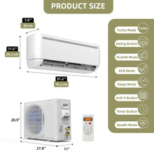 Load image into Gallery viewer, Mini Split Air Conditioner Heat Pump System Ductless Wifi
