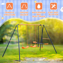 Load image into Gallery viewer, Outdoor Metal Swing Set Playground
