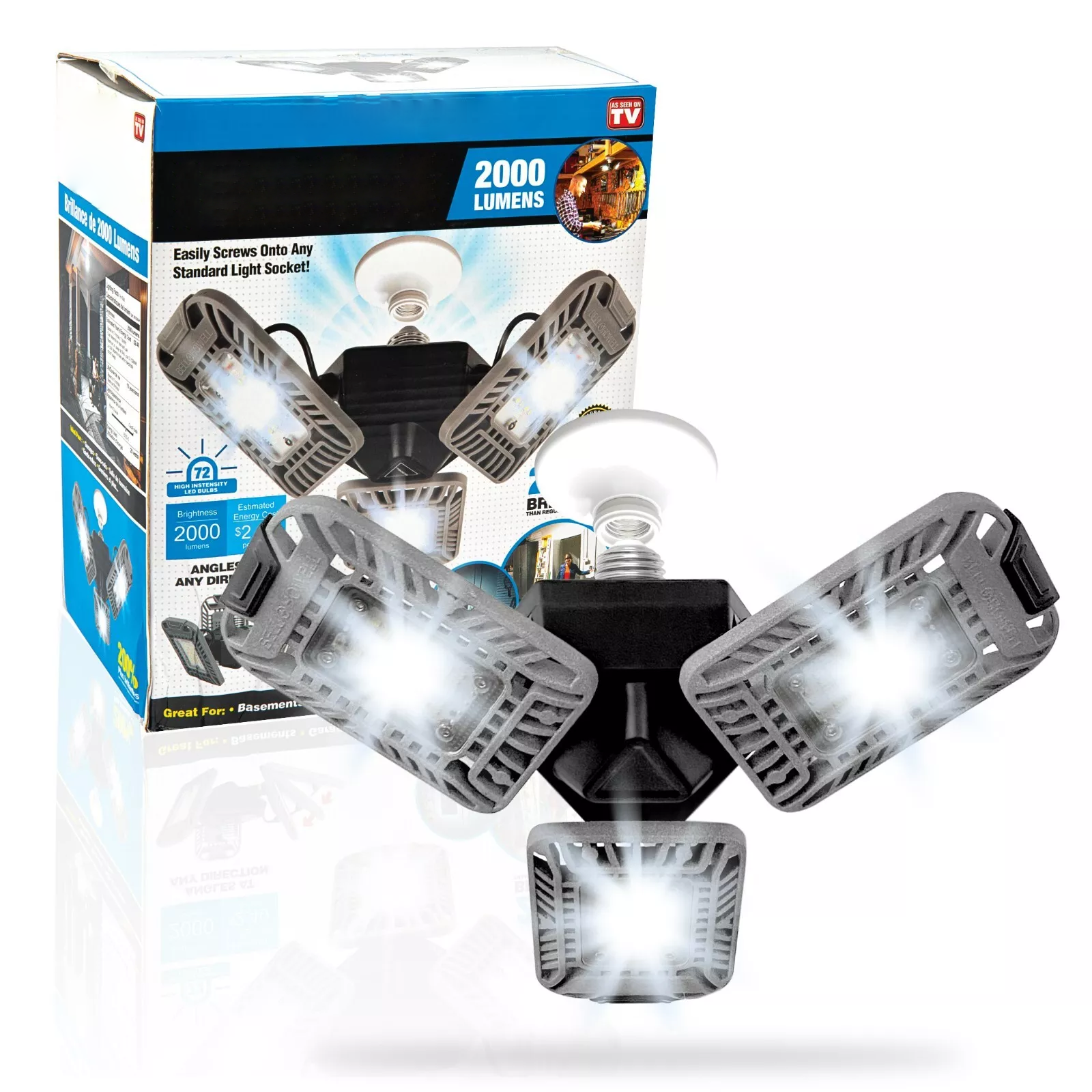 3 Panel Led Load image into Gallery viewer, 2000 Lumens Multi-Directional Led 3 ...
