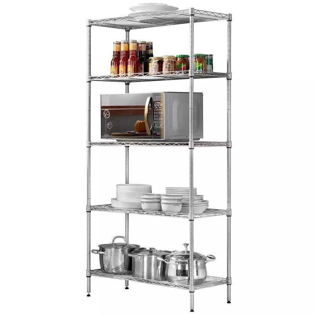 5 tier Unit Adjustable Heavy-duty Metal Free Standing Shelf