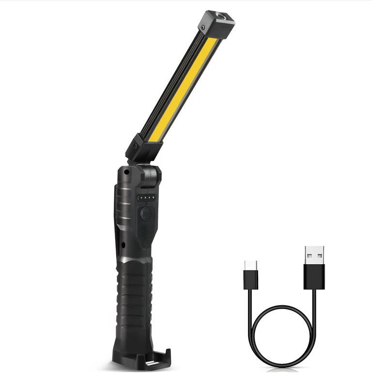 Rechargeable Magnetic Flashlight For Mechanics And Workplace