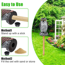 Load image into Gallery viewer, 2 Pack Owl Decoy Bird Repeller With Rotating Head
