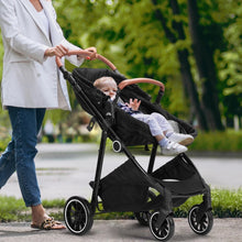 Load image into Gallery viewer, Convertible Baby Infant Stroller Foldable Pushchair with Bassinet Black

