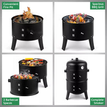 Load image into Gallery viewer, Charcoal Smoker BBQ Grill
