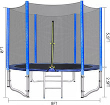 Load image into Gallery viewer, 8FT Trampoline for Kids and Adults

