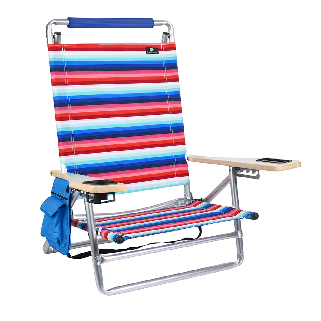 Portable Foldable Aluminum Reclining Beach Sun Bathing Lounge Chair