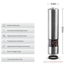 Load image into Gallery viewer, High-Quality Electric Salt and Pepper Grinder Set
