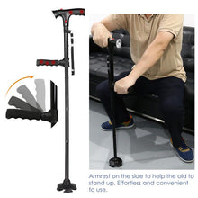 Load image into Gallery viewer, Multi-Functional Foldable LED Walking Cane

