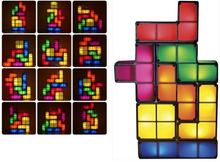 Load image into Gallery viewer, LED Retro Gamer Stackable Creative Tetris Lamp
