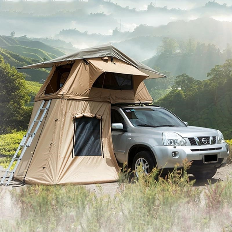 Spacious Car Roof Top Camping Tent W/ Ladder by Impact Shop