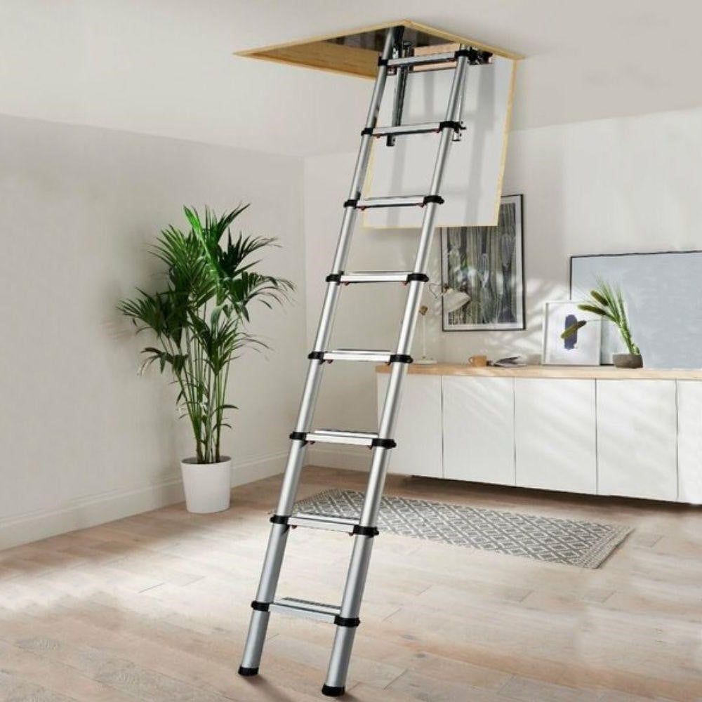 Compact Telescoping Attic Access Folding Ladder Loft Stairs – Until ...