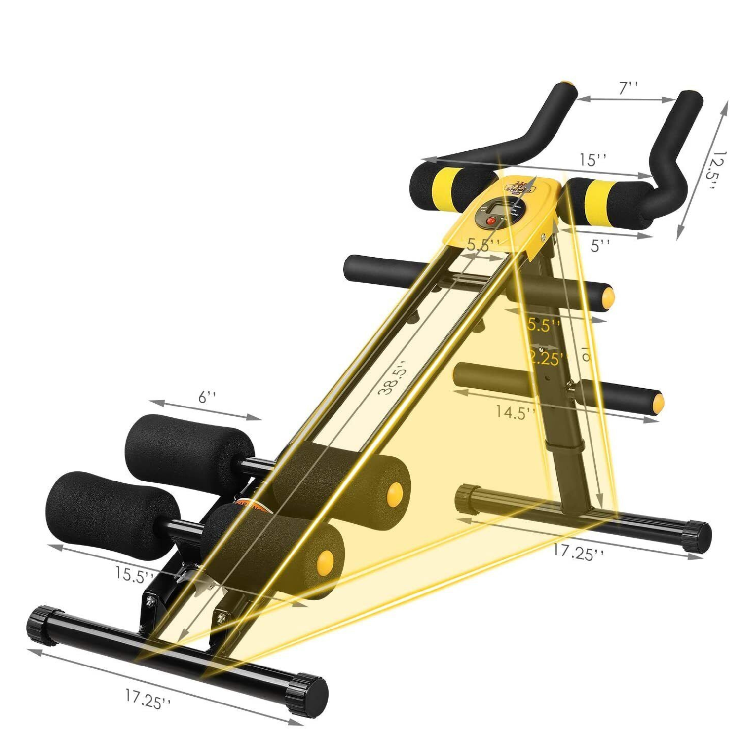 Heavy Duty Core Strengthening Home Ab Workout Crunch Exerciser Machine ...