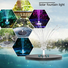 Load image into Gallery viewer, 3.5W Solar Fountain Pump with 6 Fountain Water Styles And LED Lights
