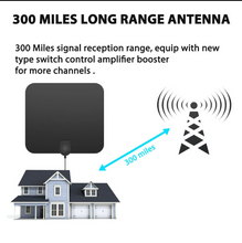 Load image into Gallery viewer, 300 Miles Indoor Digital Amplified HDTV Antenna W/ Signal Booster

