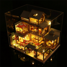Load image into Gallery viewer, Large Realistic Wooden Doll House With LED Lights
