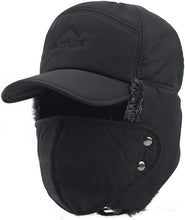 Load image into Gallery viewer, Premium Mens Winter Cold Weather Snow Hat With Ear Flaps And Brim
